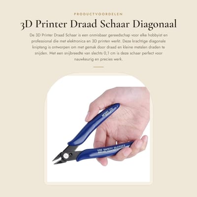 Dailygoods - 3D Printer Draad Schaar - Diagonaal Kniptang voor Precisie Snijden van Draad en Plastic - Professioneel Gereedschap - Ideaal voor Draad e...