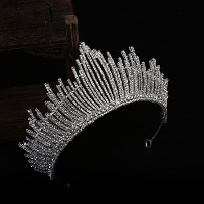 Luxe Bruids Koreaanse Tiara Kristal Strass Goud Kroon Verjaardag Bruiloft Haaraccessoires Trouwjurk Sieraden Accessoires