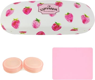 Brillenkoker Hardcase voor Dames | Draagbare Brillenkoker met Cartoon Design | Vrouwen | Aardbei Thema