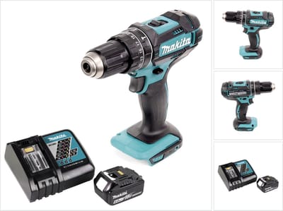 Makita DHP 482 RG1 accu klopboormachine 18 V 62 Nm + 1x oplaadbare accu 6.0 Ah + lader
