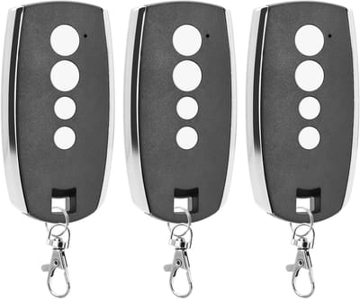 SnelShoppen - Garage Deuropener 433.92 MHz, 3 Stuks Afstandsbediening voor Garagedeuren, Dubbele Afstandsbediening, 4 Kanalen, Vervangingsremote