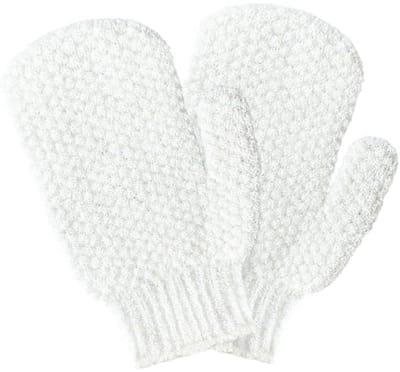 Dailygoods- Peelinghandschoen - Exfoliërende Handschoenen - 2 Stuks - Antislip - Duurzaam - Voor Lichaam en Gezicht - Scrubhandschoenen