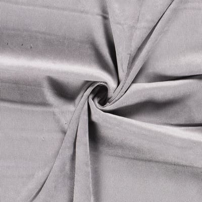 Babyrib Stof Uni per Meter – Licht Grijs – Fijne Rib / Smalle Corduroy – Licht Stretch – Voor Broeken, Jurken & Rokken