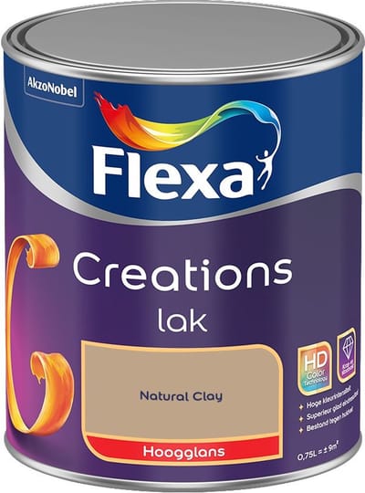 Flexa - Creations Lak Hoogglans - Natural Clay - Mengverf - 750 Ml