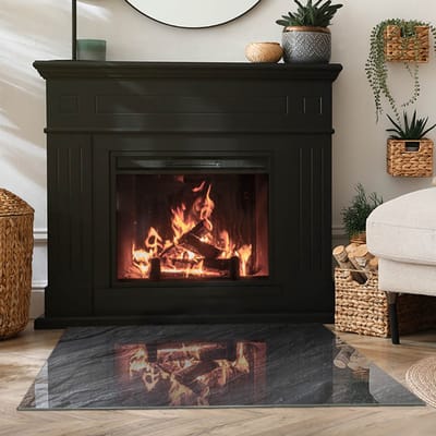 Coloray Vloerplaat Houtkachel - Vloerplaat voor Houtkachel - 100 cm x 70 cm - Vloerplaat Open Haard - Zwart Vloerplaat Kachel - Vloerplaat Voor Kachel - Plaat voor Onder Kachel - Kachel Vloerplaat - Plaat Kachel