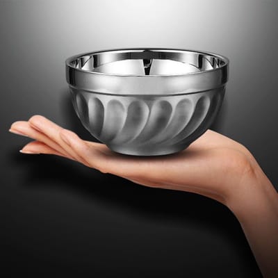 La'Moussawi ® Set van 3 Luxe Dubbelwandige Roestvrijstalen Schalen voor Diverse Gerechten en Snacks