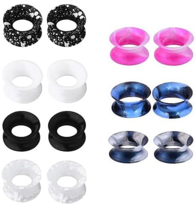 Silicone Oortunnels Set - 7 Paar Flexibele Oordoppen 4-20mm