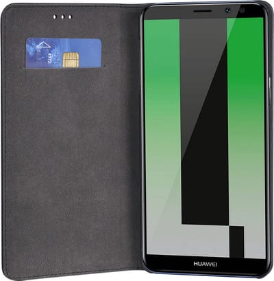 Bigben Connected, Hoesje geschikt voor Huawei Mate 20 Lite - Folio met Standaard & Kaarthouder, Zwart