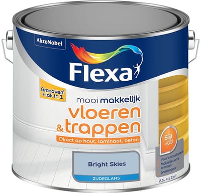 Flexa - Mooi Makkelijk Vloeren & Trappen Zijdeglans - Bright Skies - Mengverf - 2,5 L