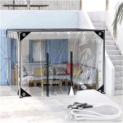 Transparant Zeil - PVC Gordijn - Ruimte Verdelen - Met Rits - 4x6 meter - Transparant