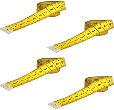 Dailygoods- Meetlint Dubbelzijdig 200 cm - Omtrekmeetlint - Meetlint Lichaam - Naaien - Handwerk - 4 Stuks - Maatlint