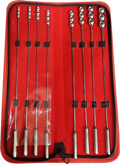 Black Line - Bumpy Rosebud Urethral Sounds Set - 8 stuks