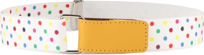 Ladeheid Kinderriem - Riem - Broekriem - Verstelbaar - Polyester - LA-TG-P15 - Weiß/Gelb/Erbsen - 0-2 Jahre