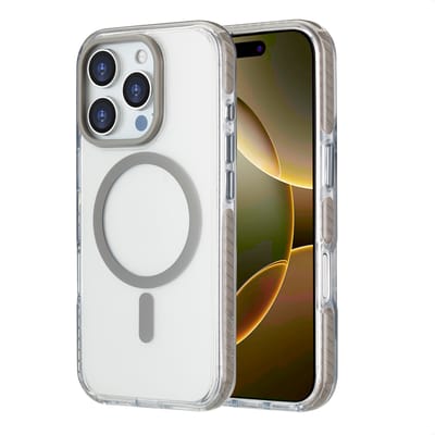 imoshion Hoesje - Geschikt voor iPhone 16 Pro - Combat geschikt voor MagSafe Backcover - Grijs