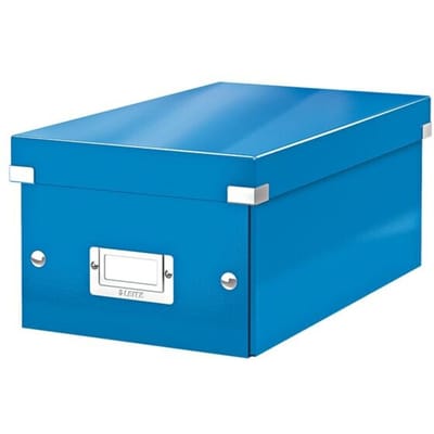 Leitz WOW Click & Store Kartonnen Opbergdoos - 84% Gerecycled Karton - 21 x 15 x 35.2 cm (BxHXD) - Ideaal voor Thuiswerkplek - Blauw