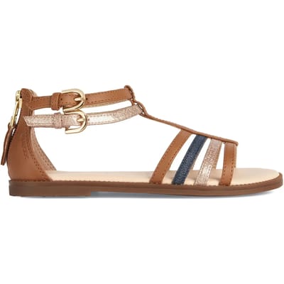 GEOX SANDAAL KARLY MEISJES Sandalen - COGNAC/DUIFBLAUW - Maat 31