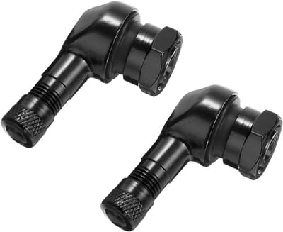 Motorfietsventielstangen - Set van 2, aluminium, stofbestendige ventieldoppen, zwart - Bescherming voor banden