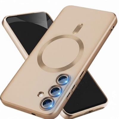 Casemania Hoesje Geschikt voor Samsung Galaxy S26 - Goud - Matte Siliconen Back Cover - Geschikt voor MagSafe