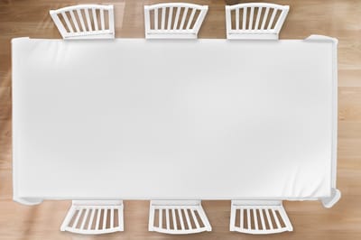 Tafelkleed - Tafellaken - 300x150 cm - Wit - Kleuren - Neutraal - Binnen en Buiten