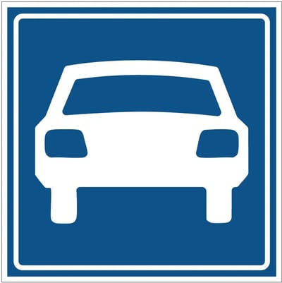 Autoweg bord - G3 | gecoat dibond materiaal | 10 x 10 cm
