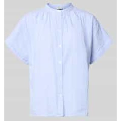 regular fit blouse met opstaande kraag