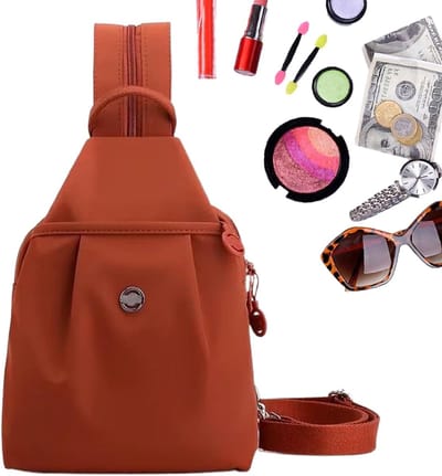 Schoudertas Dames - Reistas Sporttas - Dagelijks Gebruik - Waterafstotend Oxford Materiaal - 30x21x14 cm - Oranje