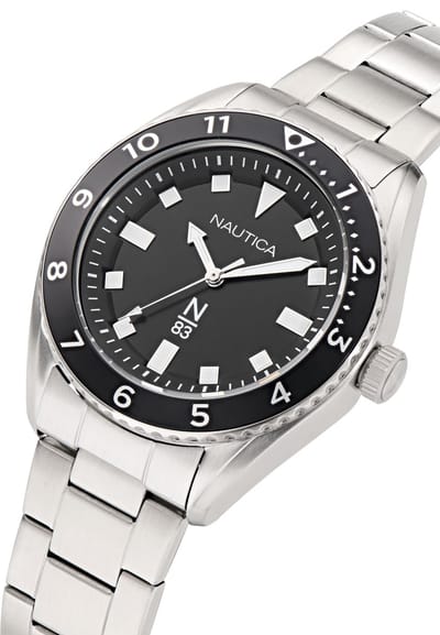 Nautica Finn World Kwarts Analoog Horloge Zwart Case: 100% Stainless Steel | Armband: 100% Stainless Steel 44 mm NAPFWF406, NAPFWF407, NAPFWF408