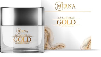 Mirna Skincare 24K Gold Dagcrème SPF30 – Anti-Aging & Hydraterende Gezichtscrème – Voor Gemengde & Acnegevoelige Huid – Met Natuurlijke Oliën & Collageen - 50ml