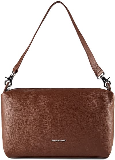 MANDARINA DUCK Leren schoudertas Mellow Leather Shoulder Milk Chocolate bruine