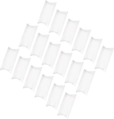 Doorzichtige Kussen Snoepdozen - 50 Stuks voor Bruiloften, Babyshowers en Verjaardagen - Transparante Geschenkdozen van Kunststof (8 cm)