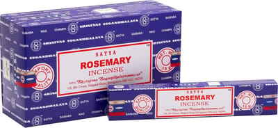 Satya rosemary wierook - rozemarijn wierookstokjes - 12 doosjes van 15 gram
