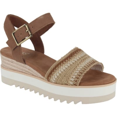 TOMS Diana Sandalen Touwzool - Cognac - Maat 37