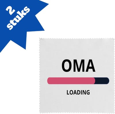 Akyol - oma loading brillendoekjes - Oma - ochtendkoffie laden - verjaardagscadeau - verjaardag - cadeau - cadeautje voor oma - oma artikelen - kado - geschenk - gift - 17,8 bij 17,8 cm - 2 stuks