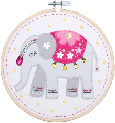Vervaco - Knutselkit met vilt - Olifant - PN-0180499 - Borduren - Borduurpakket - Borduurpakket volwassenen - Borduurpakket kind