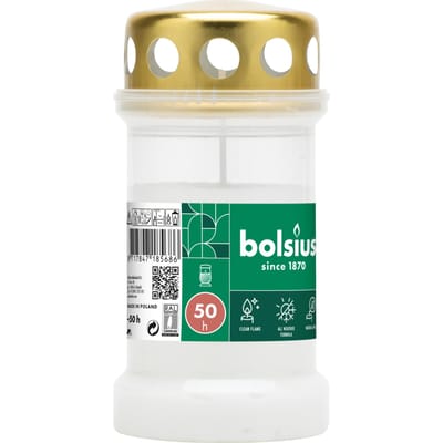 Bolsius - Herdenkingslicht - Met deksel - Wit - 50 branduren