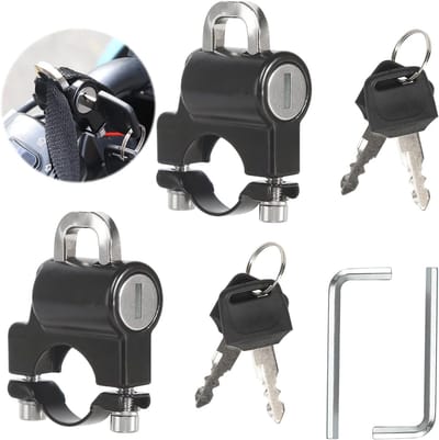Helmslot - 2 stuks - Slot voor Helm - Helmslot Motor - Inclusief accessoires - universeel fraudebestendig helmslot - veiliging voor motorhelmen - voor motorfiets- scooter en fiets