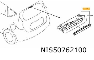 Nissan Note (8/13-) derde remlicht (Acenta+/ Tekna) Origineel! 265903VA5A