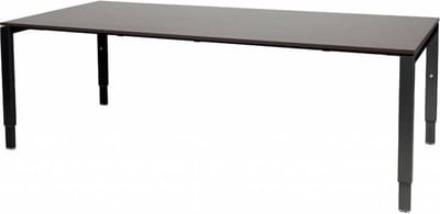 Vergadertafel Domino - 200x100 logan - zwart frame
