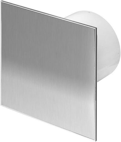 Badkamerventilator met Vochtsensor en Timer - Roestvrij Staal, Stil en Efficiënt voor Badkamer en Keuken - 12,5 cm