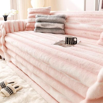 Konijn Pluche Bankhoes Stof High-end Winter Verdikte Pluche Bankkussenhoes 180*130cm