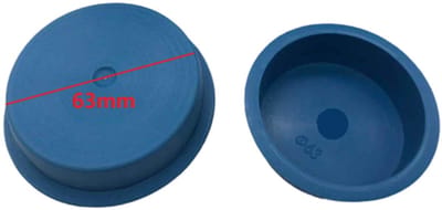 Allecto - Rubber Blanking Stekkers - Grommet Stekker - Blauw - Waterdicht - Stofdicht - Geschikt voor Staalpijp - ¢63