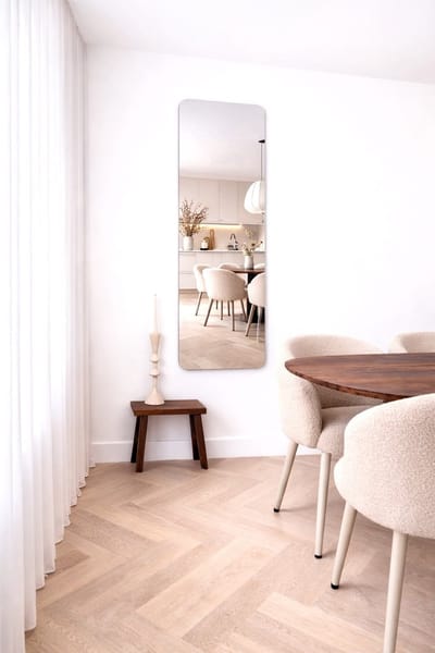 Nordic Style® Rechthoekige spiegel 170x50cm - Frameloos - Scandinavische Spiegels - Vierkant - Zonder lijst - Randloos - Frameloos - Pas spiegel - Staande spiegel - Kleedkamer spiegel - Pas