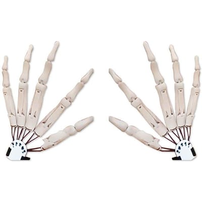 1 Paar Halloween Gelede Vingerhandschoenen met Flexibel Gewricht Halloween Feest Jurk Cosplay Kostuum Requisieten 1 Pair wit
