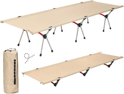 Opvouwbaar Campingbed - Kampeerbed Kinderbed - Buiten Ontspannen - Stabiele Driehoekstructuur - Niet gespecificeerd - Khaki