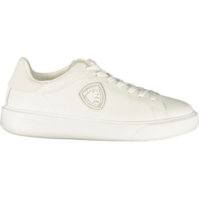 Blauer Witte Polyurethaan Heren Sneaker