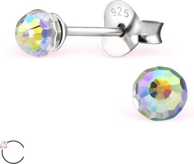 Montebello Oorbellen Paz - 925 Zilver - Swarovski - Ø4mm