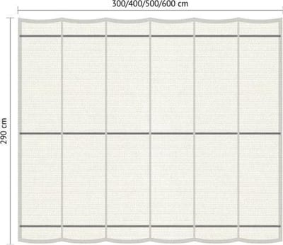 Shadow Comfort® - Harmonicadoeken exclusief bevestigingsset - 300 cm x 290 cm - Arctic White - Harmonica - Geschikt voor pergola - Pergola doek