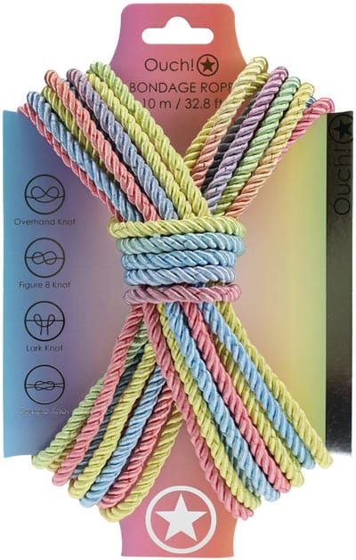 Ouch! by Shots - Polyester Bondage Touw - 10 m - Multicolor Pastel