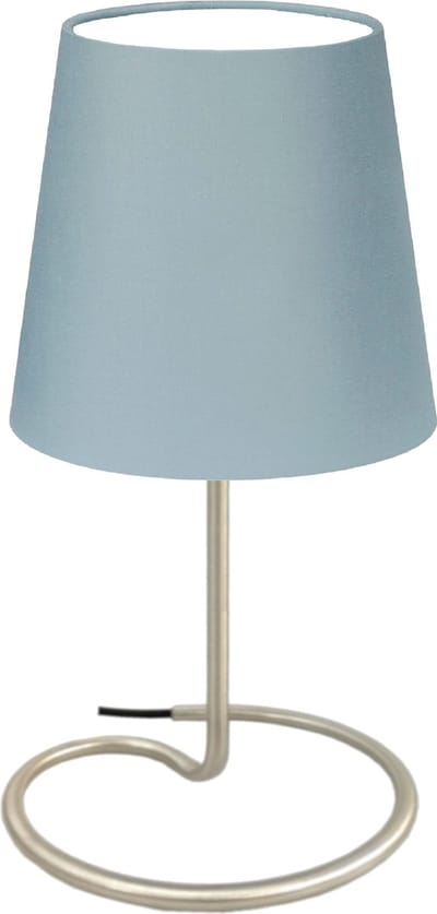 Trango LED Bedlamp 2018-05GL *GREY* Tafellamp met stoffen kap in grijs incl. 1x 5 Watt E14 LED lamp 3000K warm wit, lamp, vensterbanklamp, bedlampje voor slaapkamer