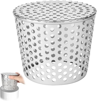 Dakgoot Bescherming - Bladvanger Regenpijp - Voorkomt Verstoppingen - Roestvrij Staal SUS304 - 90-110 mm Diameter - Zilver